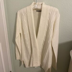 White slip on sweater